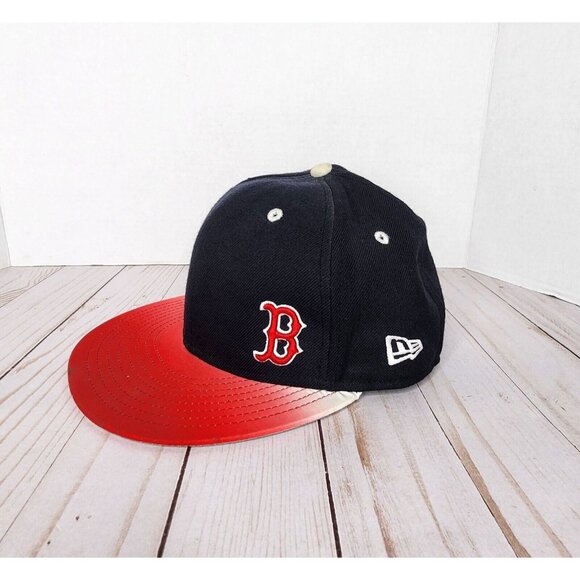 Boston Red Sox Wicked Fade Custom New Era Hat Cap 7 1/8 Black and Red Ombre - Picture 2 of 10